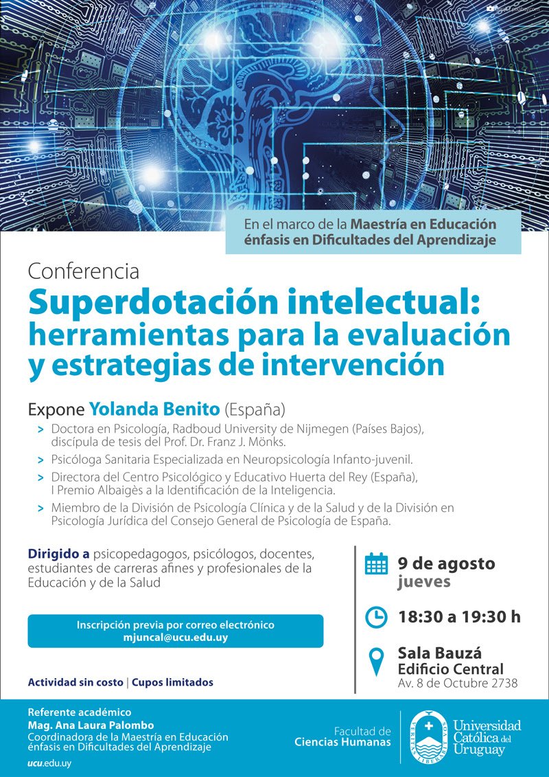 Conferencia sobre Altas Capacidades Intelectuales de la Dra. Yolanda Benito en UCUDAL